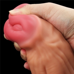 12" Dual layered Platinum Silicone Cock