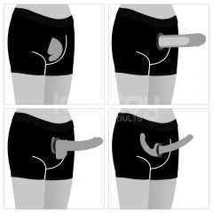 Chic Strap-On shorts S/M Black