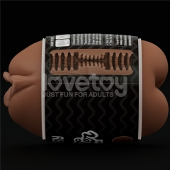 Slider Daul-Ended Masturbator Ass and Vagina(Brown)