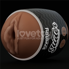 Slider Daul-Ended Masturbator Ass and Vagina(Brown)