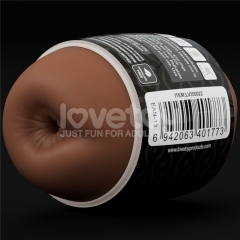 Slider Double-Ended Masturbator Vagina and Anus(Brown)