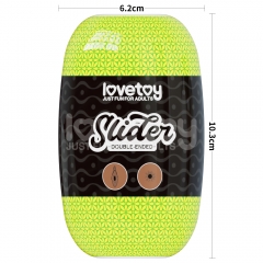 Slider Double-Ended Masturbator Vagina and Anus(Brown)