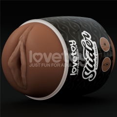 Slider Double-Ended Masturbator Vagina and Anus(Brown)