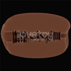 Slider Double-Ended Masturbator Vagina and Anus(Brown)