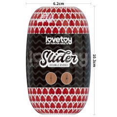 Slider Daul-Ended Masturbator Ass and Vagina(Brown)