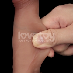 7.5'' Sliding Skin Pro Dual Layer Silicone Dong